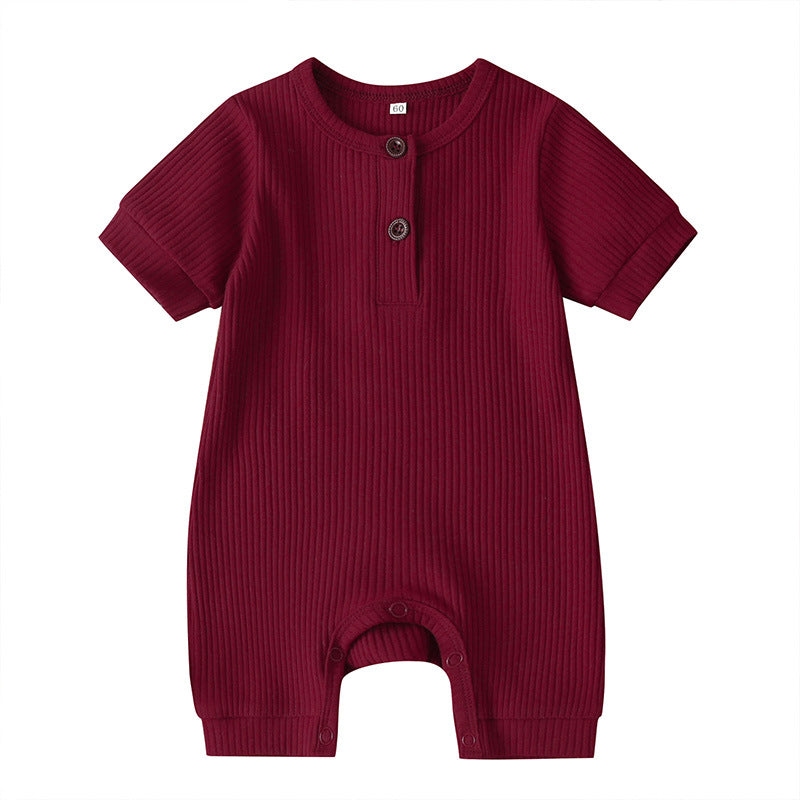 Wholesale Solid Color Baby Onesies Cotton Baby Clothes